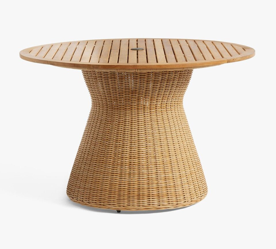 Westport Wicker Outdoor Round Dining Table Pottery Barn Australia